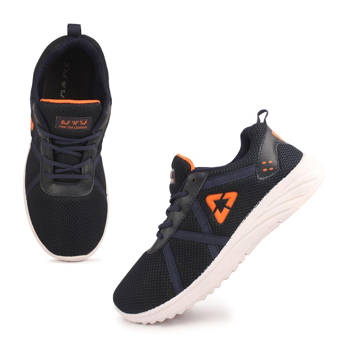 Monex New Latest Black-Orange Shoes For Mens