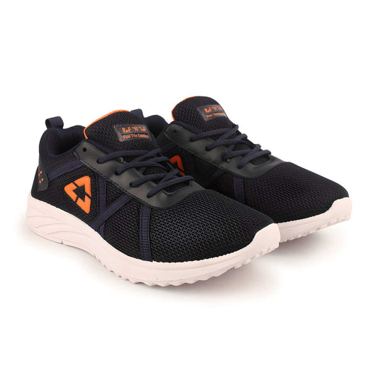 Monex New Latest Black-Orange Shoes For Mens