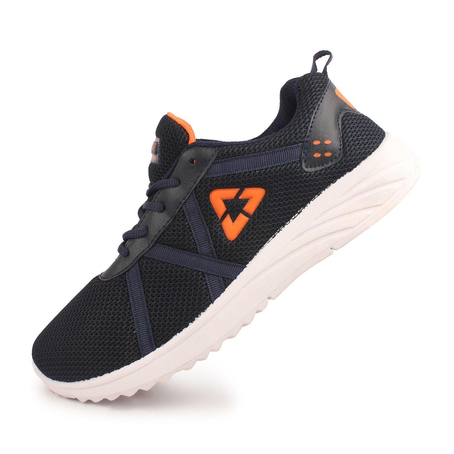 Monex New Latest Black-Orange Shoes For Mens